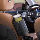Darrahopens Auto Accessories > Auto Accessories Others > Automotive Decor Car Seat Storage Organizer: Side-Mount Tissue Holder with Mesh Pockets – Waterproof Cup/Wallet Organizer for Cars/SUVs (Black)