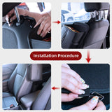 Darrahopens Auto Accessories > Auto Accessories Others > Automotive Decor Car Seat Storage Organizer: Side-Mount Tissue Holder with Mesh Pockets – Waterproof Cup/Wallet Organizer for Cars/SUVs (Black)