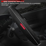 Darrahopens Auto Accessories > Auto Accessories Others > Automotive Decor Car Steering Wheel Cover, Microfiber Leather Steering Wheel Cover with Non-Slip Lining, Universal 14.5-15 Inch (Approx. 36.8-38.1 cm) Black