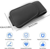 Darrahopens Auto Accessories > Auto Accessories Others > Automotive Decor Car sun visor glasses holder - magnetic leather sunglasses holder - car sun visor accessories - bill holder (black)