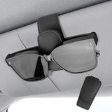Darrahopens Auto Accessories > Auto Accessories Others > Automotive Decor Car sun visor glasses holder - magnetic leather sunglasses holder - car sun visor accessories - bill holder (black)