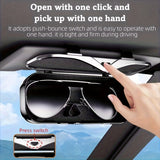 Darrahopens Auto Accessories > Auto Accessories Others > Automotive Decor Car Travel Three-Piece Set: Push-Open Eyeglass Case, Universal Storage Case, and Secure Organizer—Complete On-the-Go Storage, Peace of Mind Every Journey(Brown)