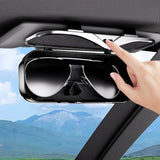 Darrahopens Auto Accessories > Auto Accessories Others > Automotive Decor Car Travel Three-Piece Set: Push-Open Eyeglass Case, Universal Storage Case, and Secure Organizer—Complete On-the-Go Storage, Peace of Mind Every Journey(Brown)