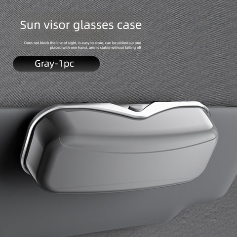 Darrahopens Auto Accessories > Auto Accessories Others > Automotive Decor Car Travel Three-Piece Set: Push-Open Eyeglass Case, Universal Storage Case, and Secure Organizer—Complete On-the-Go Storage, Peace of Mind Every Journey(Grey)