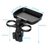 Darrahopens Auto Accessories > Auto Accessories Others > Automotive Decor Car Tray Table for Drinks Mug Holder Space Saver Small Dining Table Travel Use