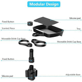 Darrahopens Auto Accessories > Auto Accessories Others > Automotive Decor Car Tray Table for Drinks Mug Holder Space Saver Small Dining Table Travel Use
