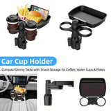 Darrahopens Auto Accessories > Auto Accessories Others > Automotive Decor Car Tray Table for Drinks Mug Holder Space Saver Small Dining Table Travel Use
