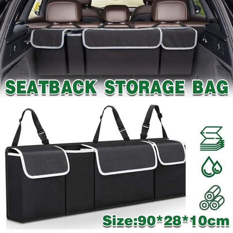 Darrahopens Auto Accessories > Auto Accessories Others > Automotive Decor Car Trunk Seatback Storage Bag Multifunctional Organizer for Vehicle Accessories