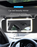 Darrahopens Auto Accessories > Auto Accessories Others > Automotive Decor Car Visor Vanity Mirror with LED Lights Rechargeable Ultra-Thin Sun Visor Makeup Mirror 3 Light Modes Touch Control (Black)