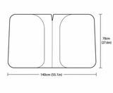Darrahopens Auto Accessories > Auto Accessories Others > Automotive Decor Car windshield sun visor, 55.1 x 27.6 inches, foldable windshield sun visor, UV protection, heat insulation, titanium silver sun visor cover.