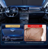 Darrahopens Auto Accessories > Auto Accessories Others > Automotive Decor Car windshield sun visor, 55.1 x 27.6 inches, foldable windshield sun visor, UV protection, heat insulation, titanium silver sun visor cover.
