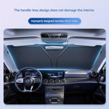 Darrahopens Auto Accessories > Auto Accessories Others > Automotive Decor Car windshield sun visor, 55.1 x 27.6 inches, foldable windshield sun visor, UV protection, heat insulation, titanium silver sun visor cover.