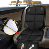 Darrahopens Auto Accessories > Auto Accessories Others > Automotive Decor Child Car Seat Protector, Durable 600D Fabric Waterproof Car Seat Cover with Thick Padded Non-Slip Backing, No Imprint (Black 1 Piece)