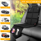 Darrahopens Auto Accessories > Auto Accessories Others > Automotive Decor Child Car Seat Protector, Durable 600D Fabric Waterproof Car Seat Cover with Thick Padded Non-Slip Backing, No Imprint (Black 1 Piece)
