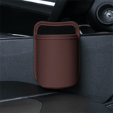 Darrahopens Auto Accessories > Auto Accessories Others > Automotive Decor Coffee Waterproof Leather Car Hanging Storage Organizer with Back Clip 14.5 x 10.5CM – Mutifunctional Car Trash Bin Cup Holder Phone Storage Pocket for Seat Back, Door & Center Console