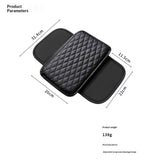 Darrahopens Auto Accessories > Auto Accessories Others > Automotive Decor Comfortable Car Center Console Cushion Armrest Dog Cat Paws Protect Cover Non-Slip with 2 Storage Bags for Cars Interior Accessories (Black, Long Narrow)