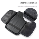 Darrahopens Auto Accessories > Auto Accessories Others > Automotive Decor Comfortable Car Center Console Cushion Armrest Dog Cat Paws Protect Cover Non-Slip with 2 Storage Bags for Cars Interior Accessories (Black, Long Narrow)