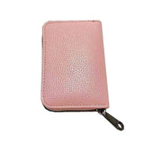 Darrahopens Auto Accessories > Auto Accessories Others > Automotive Decor Compact Zipper Organ Card Cover Holder Wallet ID Bag Short Coin Purse Pockets - Pink