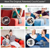 Darrahopens Auto Accessories > Auto Accessories Others > Automotive Decor Couch Cup Holder Silicone Drink Coaster Tray Sofa Armrest Stand Car Cup Holder - Coffee