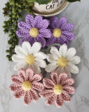 Darrahopens Auto Accessories > Auto Accessories Others > Automotive Decor Crochet Daisy Auto Parts Women Cute Rearview Mirror Charm Crafted Daisy Flower Gift Crochet Lovers Car Decoration Car Interior Aesthetics (Purple)