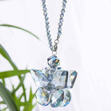 Crystal Glass Butterfly Car Key Charm Mirror Hanging Ornaments Gift (Butterfly-1)