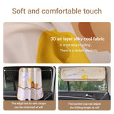 Darrahopens Auto Accessories > Auto Accessories Others > Automotive Decor Cute Bear Car Sunshade Set of 2 – Side Window Curtain with Storage Mesh Pockets and Suction Cups for Kids – UV Protection & Heat Block (Beige)