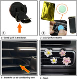 Darrahopens Auto Accessories > Auto Accessories Others > Automotive Decor Cute Car Air Freshener Vent Clamp 6 Pcs, Flower Vent Clamp Pink Auto Accessories Interior Aesthetics Ladies Car Air Conditioner Vent Decoration