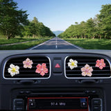 Darrahopens Auto Accessories > Auto Accessories Others > Automotive Decor Cute Car Air Freshener Vent Clamp 6 Pcs, Flower Vent Clamp Pink Auto Accessories Interior Aesthetics Ladies Car Air Conditioner Vent Decoration