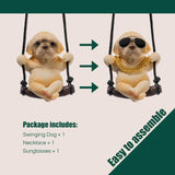 Darrahopens Auto Accessories > Auto Accessories Others > Automotive Decor Cute Swinging Labrador Car Mirror Ornament: Yellow Retriever Hanging Accessory for Australian Drivers & Dog Lovers
