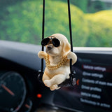 Darrahopens Auto Accessories > Auto Accessories Others > Automotive Decor Cute Swinging Labrador Car Mirror Ornament: Yellow Retriever Hanging Accessory for Australian Drivers & Dog Lovers