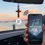 Darrahopens Auto Accessories > Auto Accessories Others > Automotive Decor Daily Bible Verse Rearview Mirror Cross Ornament – Daily Scripture Car Hanging Cross with "I Am with You Always" Medallion (Black)