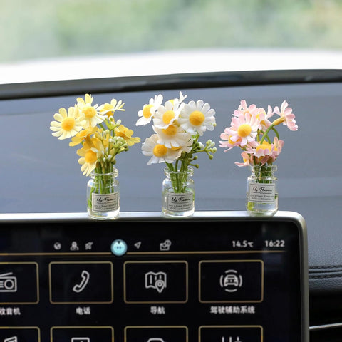 Darrahopens Auto Accessories > Auto Accessories Others > Automotive Decor Daisy Car Dashboard Decorations: Cute Aesthetic Interior Accessories for Australian Women’s Cars