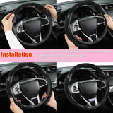 Darrahopens Auto Accessories > Auto Accessories Others > Automotive Decor Diamond Bling Car Steering Wheel Cover with Crystal Rhinestones,3PCS Segmented Steering Wheel Protector,Universal for 99% Cars for Women(Black with Black Diamond)
