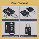 Darrahopens Auto Accessories > Auto Accessories Others > Automotive Decor Flightmode TSA 3 Dial Indicator Padlock x2