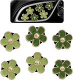 Green Flower Car Decor,6pcs Green Daisy Air Vent Clips Car Air Fresheners,2 Sizes Sage and Olive Green Flowers Dashboard Decorations Accessories for Women,Girly Refillable Diffuser