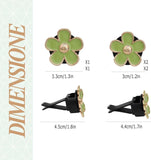 Darrahopens Auto Accessories > Auto Accessories Others > Automotive Decor Green Flower Car Decor,6pcs Green Daisy Air Vent Clips Car Air Fresheners,2 Sizes Sage and Olive Green Flowers Dashboard Decorations Accessories for Women,Girly Refillable Diffuser