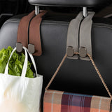 Darrahopens Auto Accessories > Auto Accessories Others > Automotive Decor Headrest Hook for Car Seat Headrest, 2026 Wallet & Bag Hook Cute Car Wallet Holder, Double Hook Leather Car Headrest Hook Seat Back Storage Bag for Travel (Black*4)