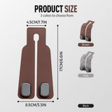 Darrahopens Auto Accessories > Auto Accessories Others > Automotive Decor Headrest Hook for Car Seat Headrest, 2026 Wallet & Bag Hook Cute Car Wallet Holder, Double Hook Leather Car Headrest Hook Seat Back Storage Bag for Travel (Black*4)