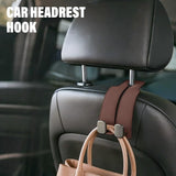 Darrahopens Auto Accessories > Auto Accessories Others > Automotive Decor Headrest Hook for Car Seat Headrest, 2026 Wallet & Bag Hook Cute Car Wallet Holder, Double Hook Leather Car Headrest Hook Seat Back Storage Bag for Travel (Brown*4)