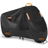 Darrahopens Auto Accessories > Auto Accessories Others > Automotive Decor Heavy Duty 212D Waterproof Motorcycle Cover - All Season Outdoor Protection with Lock Holes & Windproof Buckles(Size: 2XL)