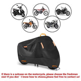 Darrahopens Auto Accessories > Auto Accessories Others > Automotive Decor Heavy Duty 212D Waterproof Motorcycle Cover - All Season Outdoor Protection with Lock Holes & Windproof Buckles(Size: 2XL)