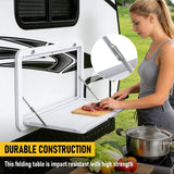 Darrahopens Auto Accessories > Auto Accessories Others > Automotive Decor Heavy Duty Folding Caravan Table 800 x 450mm – Full Metal Frame, Lockable, 50kg Max Capacity, White In Australia - Darrahopens