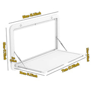 Darrahopens Auto Accessories > Auto Accessories Others > Automotive Decor Heavy Duty Folding Caravan Table 800 x 450mm – Full Metal Frame, Lockable, 50kg Max Capacity, White In Australia - Darrahopens