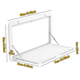 Darrahopens Auto Accessories > Auto Accessories Others > Automotive Decor Heavy Duty Folding Caravan Table 800 x 450mm – Full Metal Frame, Lockable, 50kg Max Capacity, White In Australia - Darrahopens