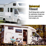 Darrahopens Auto Accessories > Auto Accessories Others > Automotive Decor Heavy Duty Folding Caravan Table 800 x 450mm – Full Metal Frame, Lockable, 50kg Max Capacity, White In Australia - Darrahopens