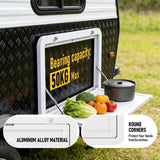 Darrahopens Auto Accessories > Auto Accessories Others > Automotive Decor Heavy Duty Folding Caravan Table 800 x 450mm – Full Metal Frame, Lockable, 50kg Max Capacity, White In Australia - Darrahopens