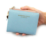 Darrahopens Auto Accessories > Auto Accessories Others > Automotive Decor Ladies Short Wallet Small Leather Purse Folding Card Holder Coin Pocket Tassel Design - Red
