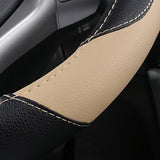 Darrahopens Auto Accessories > Auto Accessories Others > Automotive Decor Leather Car Steering Wheel Cover, Non-Slip Car Wheel Cover Protector Breathable Microfiber Leather Universal Fit for Most Cars(Beige)