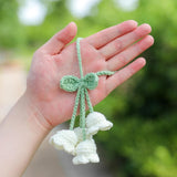 Darrahopens Auto Accessories > Auto Accessories Others > Automotive Decor Lily Flower Hand Knitted Car Mirror Suspension Accessories, Rearview Mirror Accessories Car Decoration for Men and Women