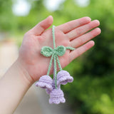 Darrahopens Auto Accessories > Auto Accessories Others > Automotive Decor Lily Flower Hand Knitted Car Mirror Suspension Accessories, Rearview Mirror Accessories Car Decoration for Men and Women（Purple）
